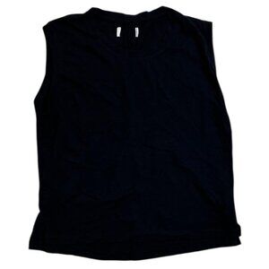 Rowan Women's Savannah Slub Cotton Muscle Tank Top Shirt in Black
